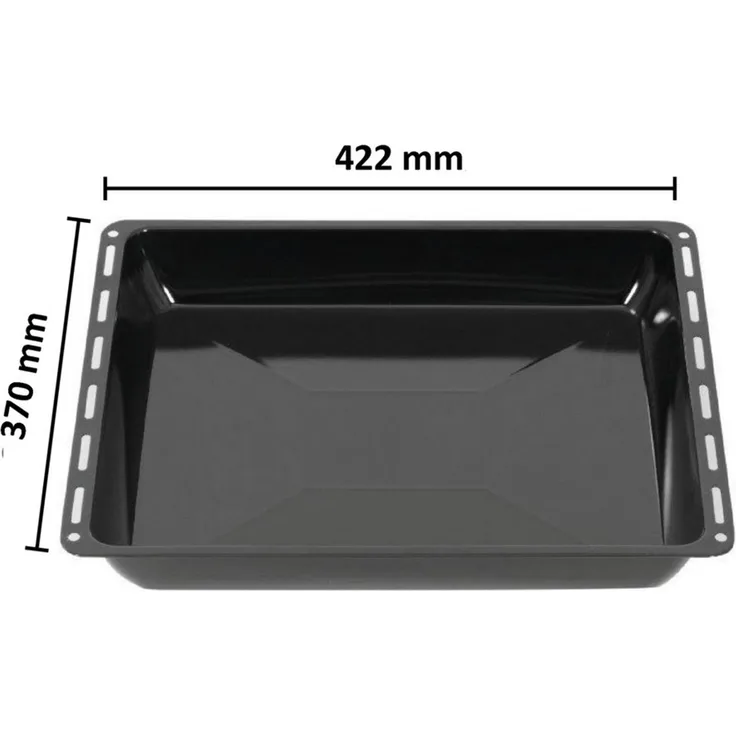 ICQN Backblech 422 x 370 x 45 mm, Fettpfanne für Backofen und Herd, Emailliert, (1-St), Passend für ELECTROLUX, AEG, IKEA, ZANUSSI, JUNO, Kratzfest & Rostfrei