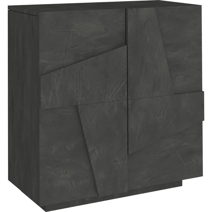 Schuhschrank >Piacenza< in Schiefer Nachbildung - 81x86x38cm (BxHxT)