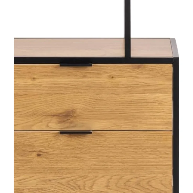 XXXL Xxxl Regal, Schwarz/Eiche, 4 Fächer, 2 Schubladen, 77x185x35 cm, stehend – Bild 7
