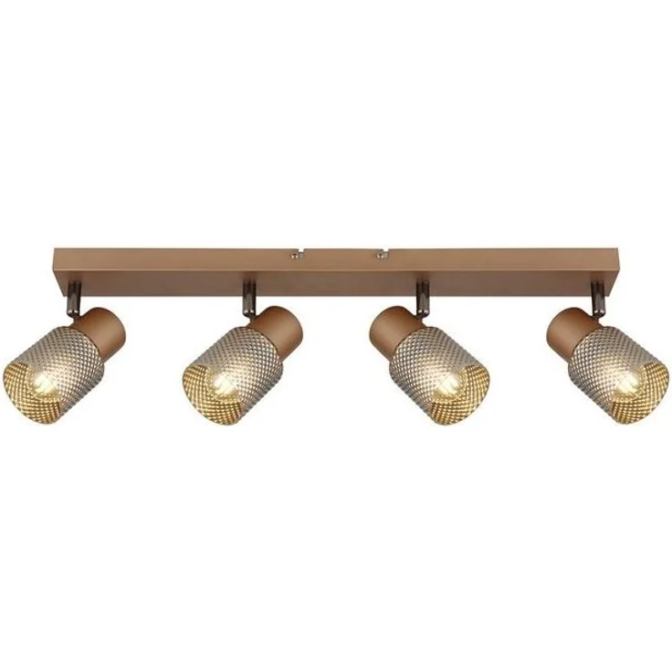 GLOBO LIGHTING Deckenstrahler SATELLA, ohne Leuchtmittel, Deckenspot/kaffeefarben/Kristalleffekt/Flur/Wohnzimmer – Bild 4