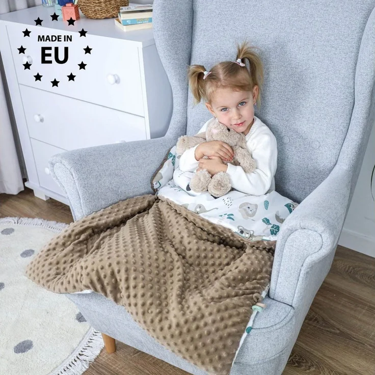 Wohndecke Kinderwagendecke Baby Winter mit Minky 75x100 cm - Kinderdecke, Totsy Baby – Bild 3