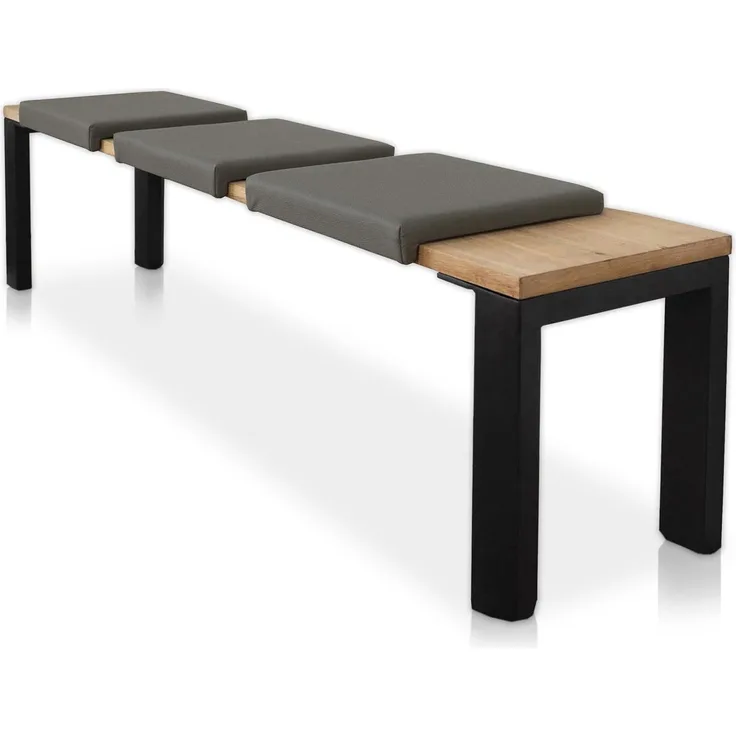 Lycce Bankauflage Sitzkissen Klemmkissen mit 1 Leiste 35cm Klemmtiefe Lederimitat, (1 St)