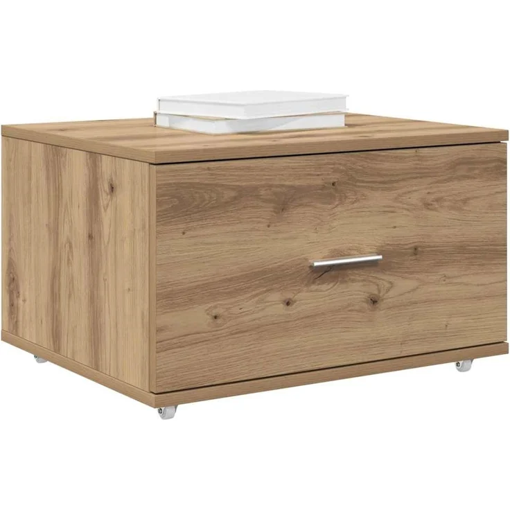 vidaXL Schubladenschrank Mit Rad Artisan-Eiche 55 x 45 x 31 cm 869313 – Bild 3