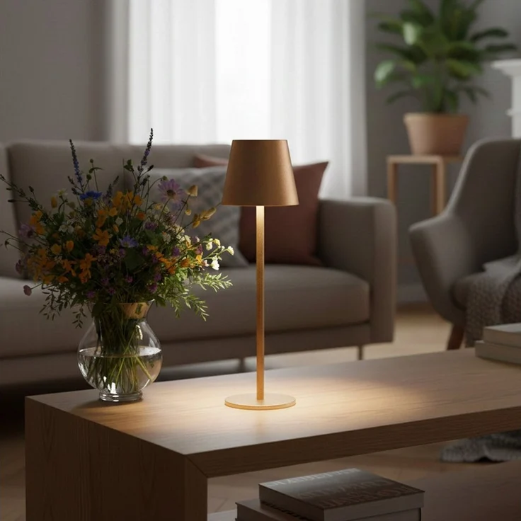 Coen Bakker Deco BV LED Tischleuchte Touch Tischlampe Dimmbar Akku IP44 Glatt Groß, Touch-Funktion, LED fest verbaut, Warmweiß, Kaltweiß, Tageslichtweiß – Bild 2