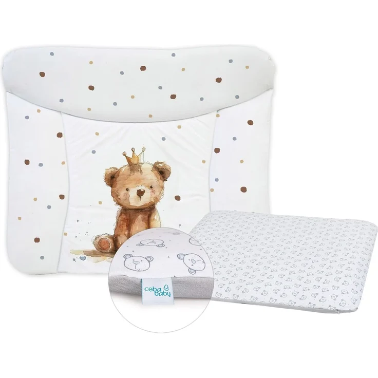 Ceba Baby® Wickelauflage 75x72 cm – Weiche Baby Wickelunterlage - Wasserdicht, abwaschbar - inkl. abnehmbarem Baumwollbezug – Für Jungen und Mädchen – OEKO-TEX® Standard 100 – Made in EU – Bild 1