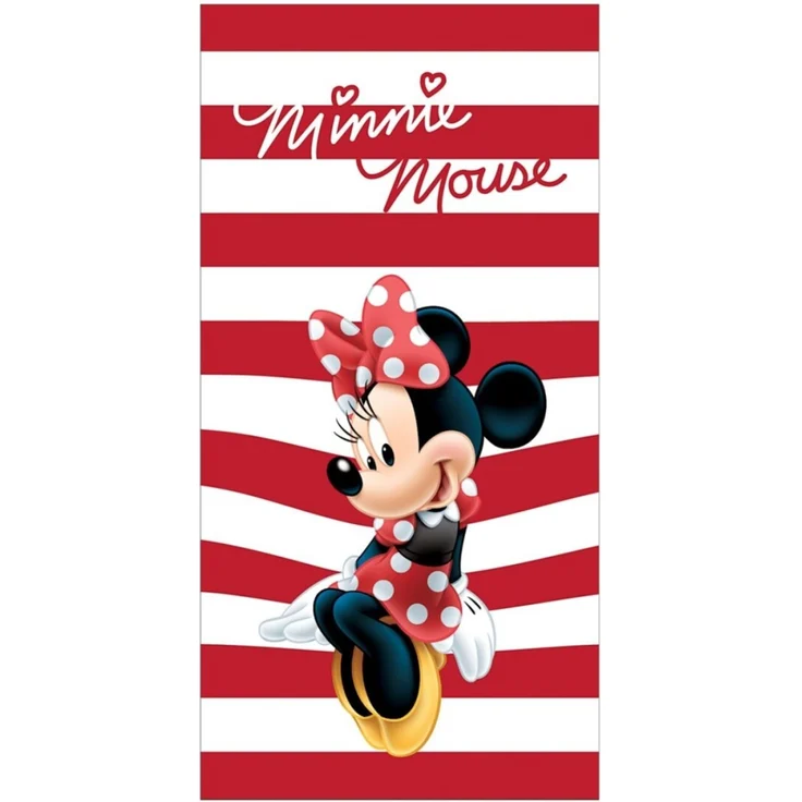 Disney Minnie Mouse Badetuch Strandtuch Kinder Handtuch Baumwolle 70x140 cm – Bild 1