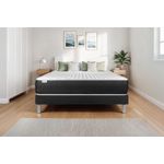 Matratzenset VITAL SPRING 160 x 190 cm Bettrahmen Kit Schwarz