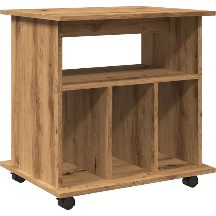 vidaXL Rollcontainer Artisan-Eiche 60x45x60 cm Holzwerkstoff 856663 – Bild 6