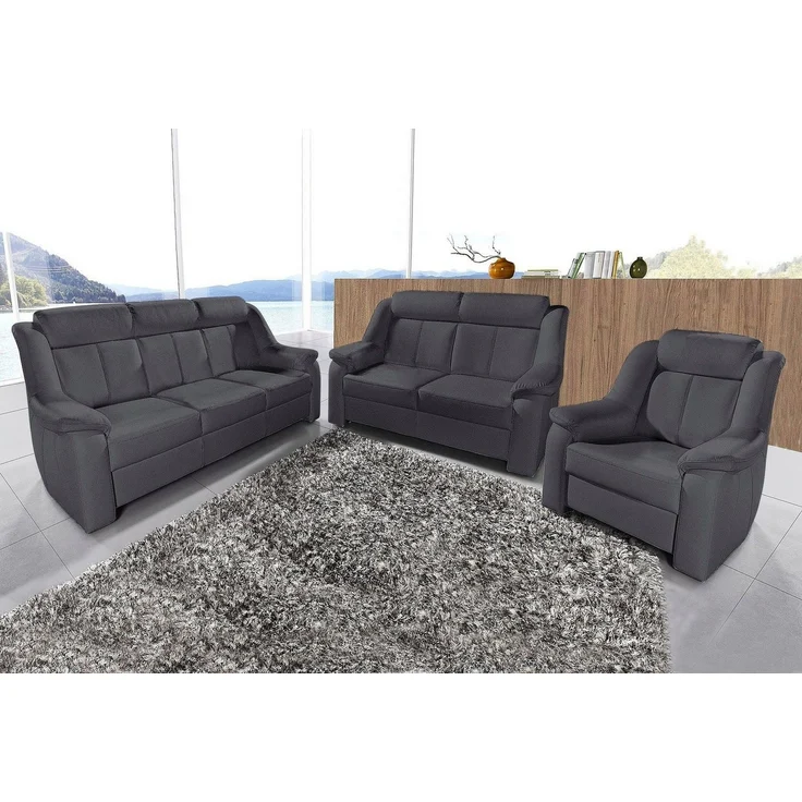 sit&more Polstergarnitur Basel, Set, bestehend aus 3-Sitzer + 2-Sitzer + Sessel – Bild 5