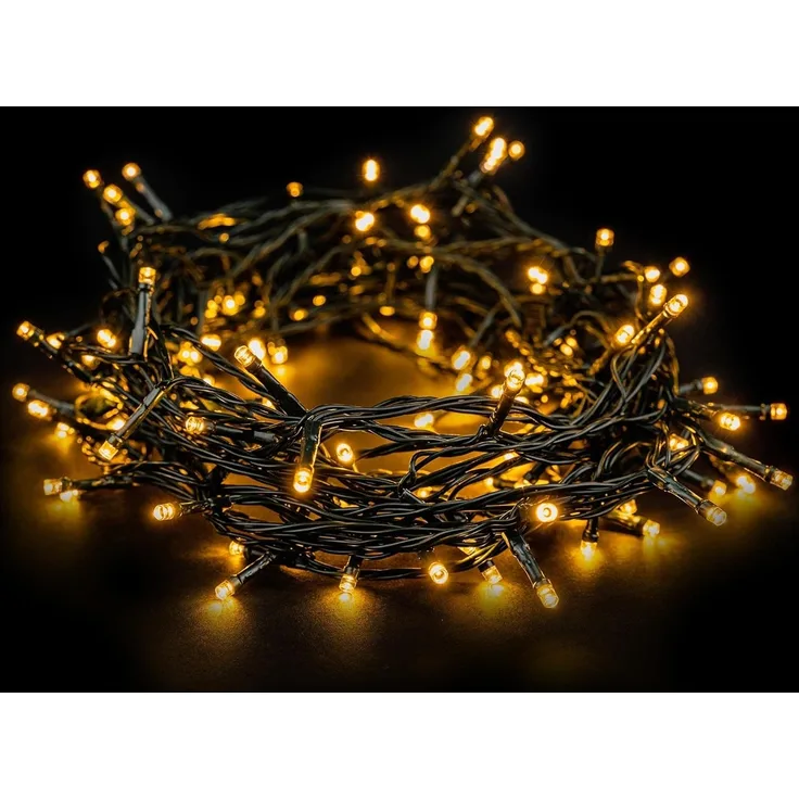 EMOS LED Lichterkette mit Timer-Funktion | LED Deko Classic Länge 10m, 100 LEDs, 230V mit Stecker, Lichterkette Innen und Lichterkette Außen wasserdicht IP44, Farbtemperatur: warmweiß