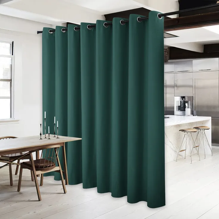 NICETOWN Verdunklungsvorhang für Terrassenglas, 304,8 cm breit x 213,4 cm lang, Hunter Green, 1 Panel, für Schlaf- und Wohnzimmer, Sichtschutzvorhang für Esszimmer und Gästezimmer