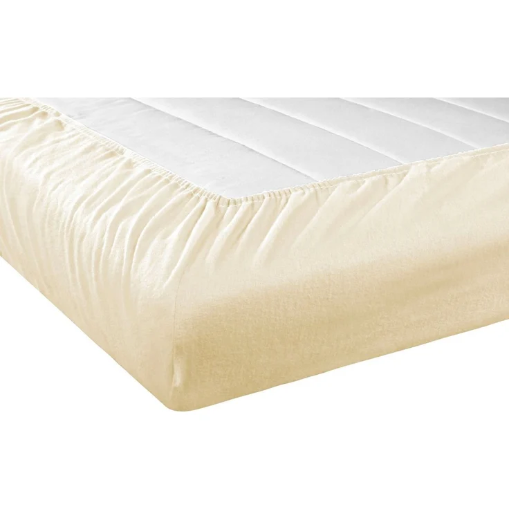 Setex REFIBRA Feinbiber Spannbettlaken creme 200 x 200 cm – Bild 2