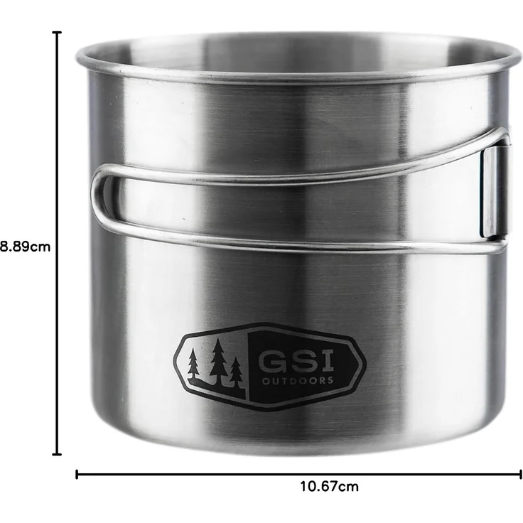 GSI Outdoors 68214 Topf Edelstahl 0 5 l Silber 139 g 10 7 cm – Bild 4