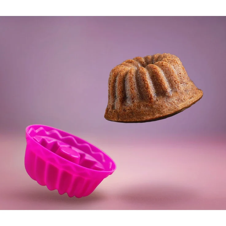 PRECORN Gugelhupfform 24er Silikon Mini Gugelhupf Backform hitzebeständig BPA-frei Ø 6,5 cm – Bild 7