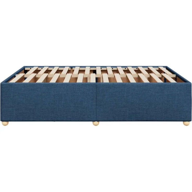 vidaXL Bettgestell ohne Matratze Blau 140x200 cm Stoff 3284742 – Bild 5