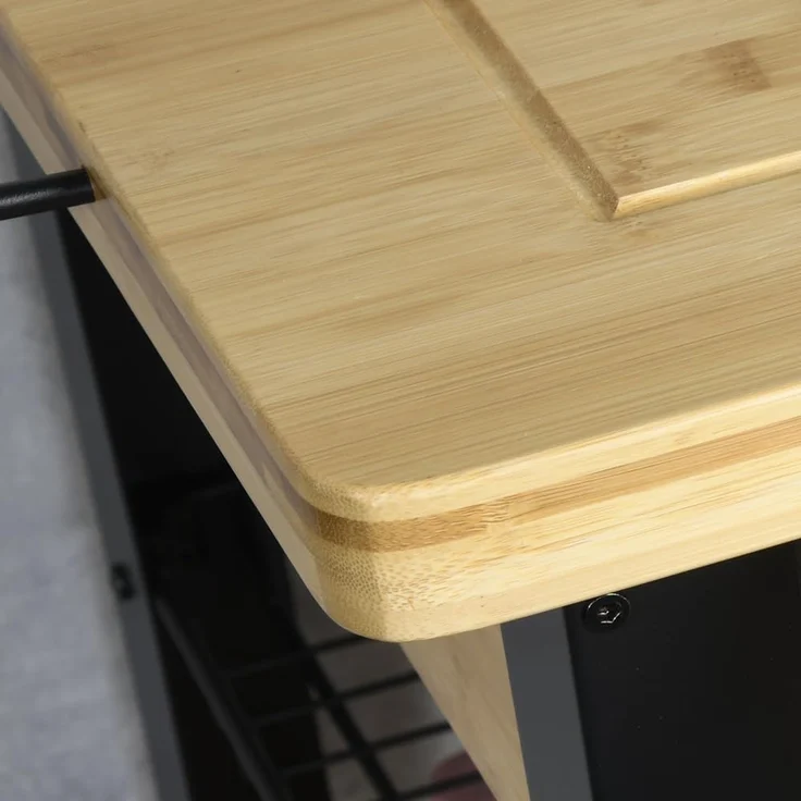 Kesper | Küchenwagen, Material: FSC-zertifizierte Faserplatte, Maße: B: 71 x H: 88 x T: 60cm, Farbe:Natur/schwarz | 25891 13 – Bild 5