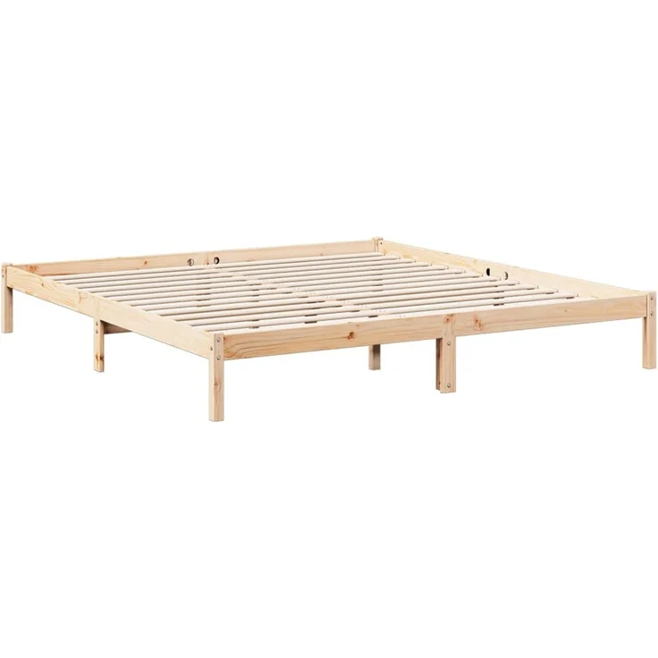 vidaXL Massivholzbett Extra Lang ohne Matratze 180x210 Kiefernholz 852410 – Bild 2
