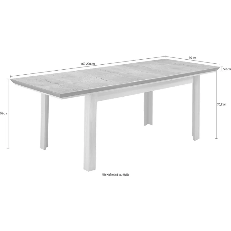 Esstisch Jena / Jasmin, Holzfarben, 160 x 76 x 90 cm – Bild 2