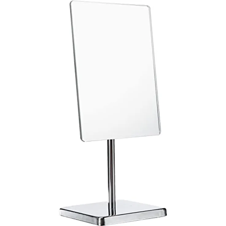 Testrut Rechteckiger Standspiegel, verchromt, neigbar, 37,5 cm, großflächige Spiegelfläche in Silber