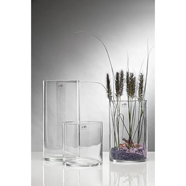 Sandra Rich 360092, transparente Glasvase, 19 x 19 x 20 cm – Bild 1