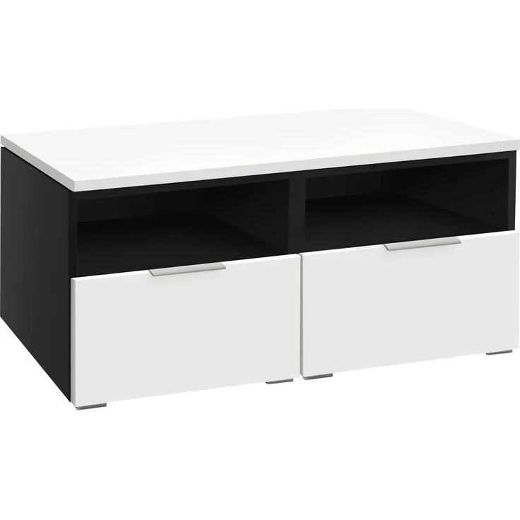 Hasena Kommode Owita Schwarz-Weiß mit 2 Schubladen zerlegt, zerlegt (zum Selbstaufbau) 90x49x40 cm – Selezione – Bild 1
