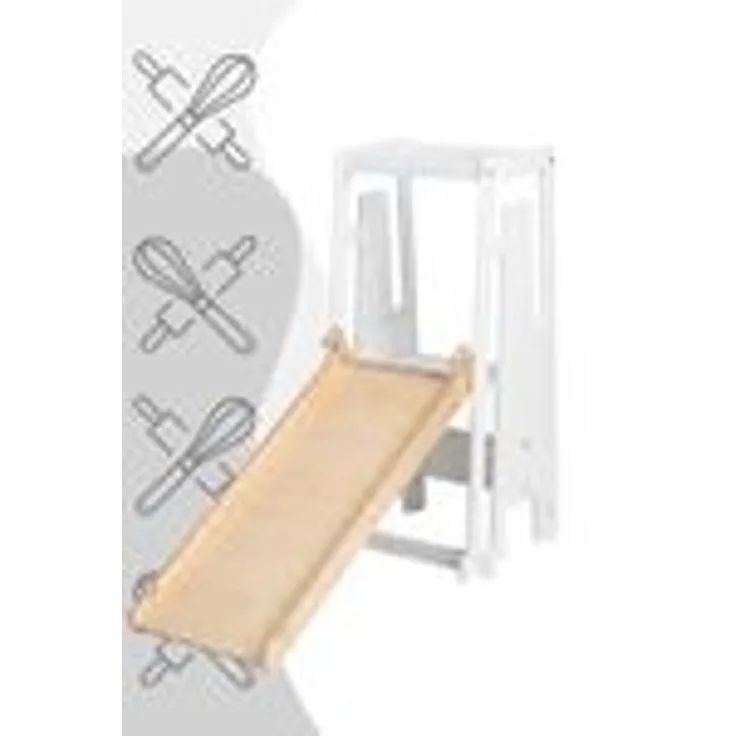 Tuki Entdeckerset - Lernturm + Rutsche mit Maltafel White