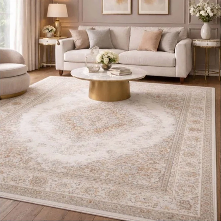 TaraCarpet Teppich TaraCarpet Ziegler Wohnzimmer,Schlafzimmer,Esszimmer, rechteckig, Höhe: 9 mm, Wohnzimmer, Schlafzimmer, Esszimmer Ziegler beige 133x195 – Bild 1