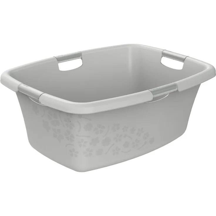 Rotho Wäschewanne Flowers 50 l Wäschekorb Wäschsammler