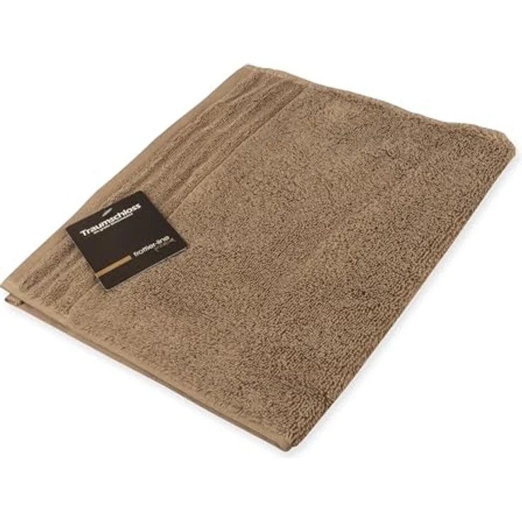 Traumschloss Gästehandtuch Premium-Line, Frottier (1-St), 100% amerikanische Supima Baumwolle mit 600g/m², Taupe – Bild 2