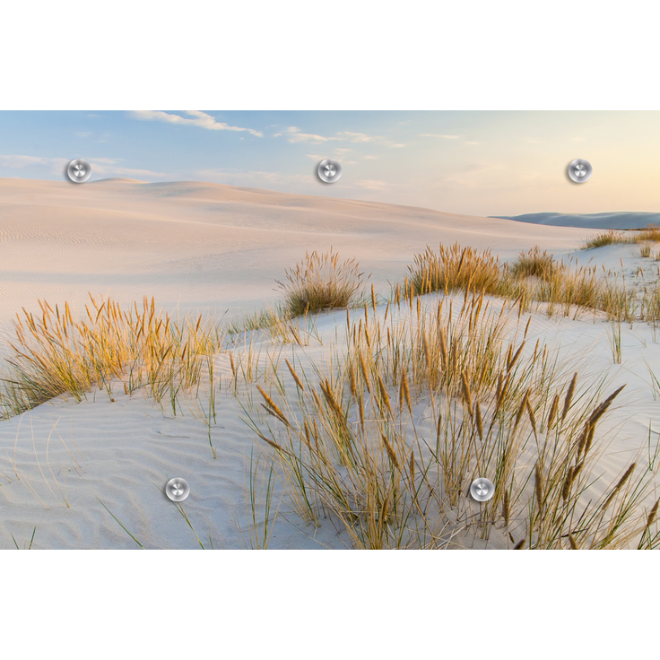 Queence Garderobe - "Beach In The Afternoon" Druck auf hochwertigem Arcylglas inkl. Edelstahlhaken und Aufhängung