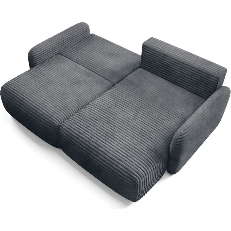 Ecksofa Schlafsofa Sofa SIMONE in Stoff Ambience Anthrazit Ottomane Rechts – Bild 5