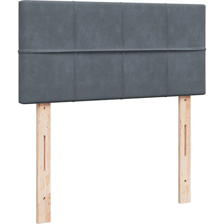 vidaXL Ottoman-Bett mit Matratze & LEDs Dunkelgrau 100x200 cm Samt 3312603 – Bild 8