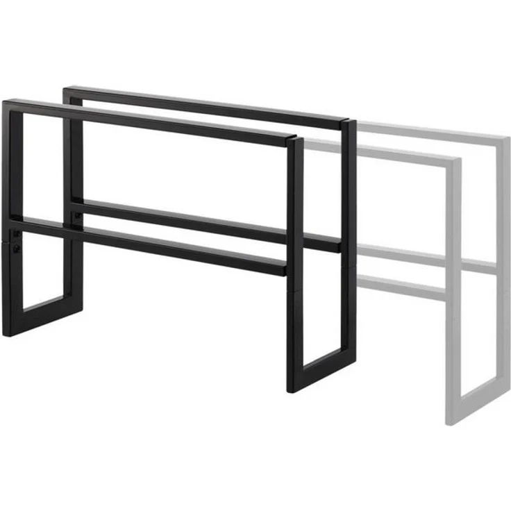 Yamazaki 'LINE' Ausziehbares Schuhregal aus Metall L38 cm - Schwarz – Bild 4