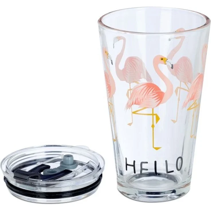 4er Set Glasbecher Flamingo – Bild 6