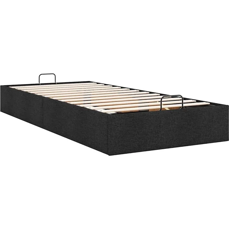 vidaXL Ottoman-Bett ohne Matratze Schwarz 80x200 cm Stoff 3310835 – Bild 3