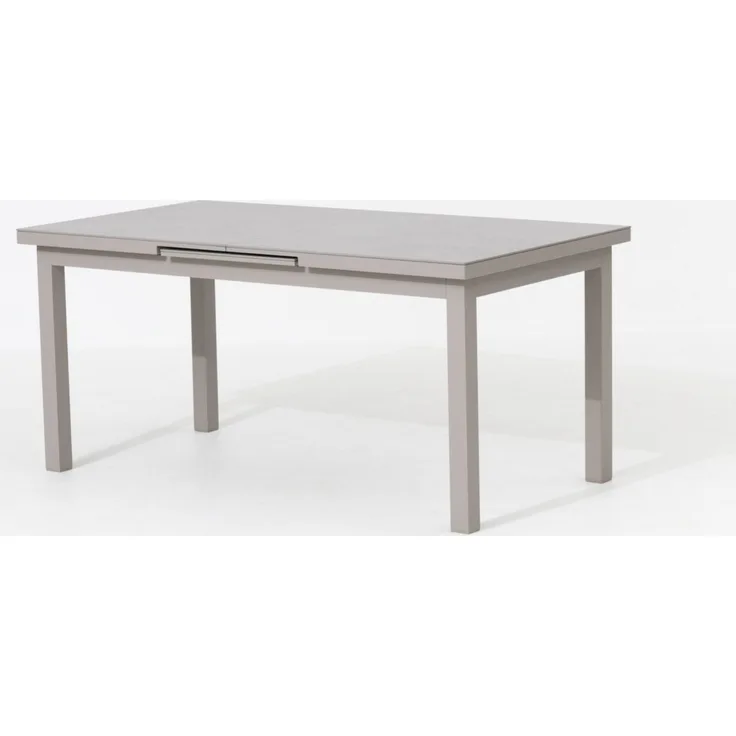 Primaster Gartentisch ausziehbar Aluminium Rhodos 167/217 x 90 cm hellgrau