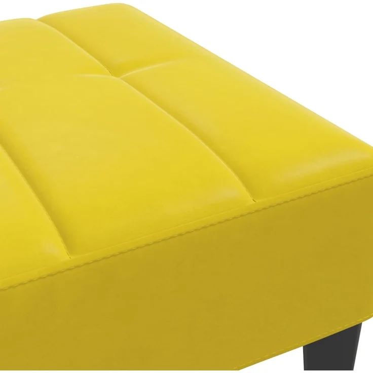 vidaXL Fußhocker Gelb 77x55x31 cm Samt 4007388 – Bild 5