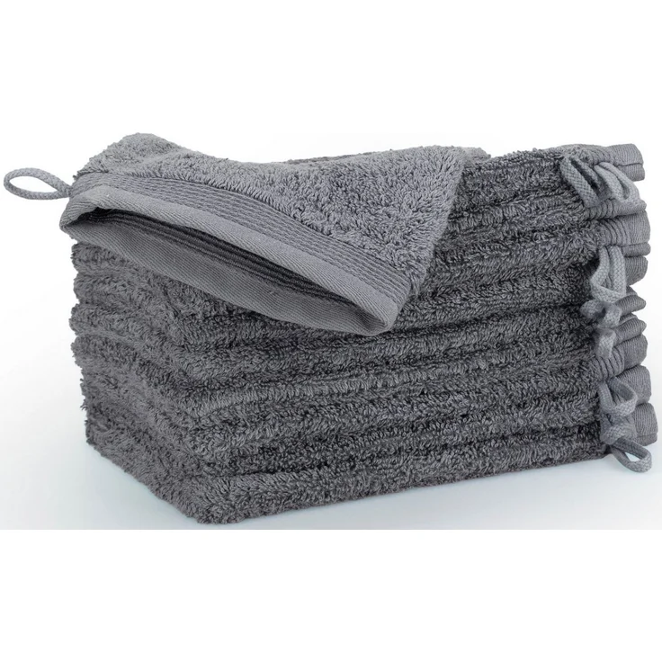 Möve Waschhandschuh Superwuschel, Walkfrottier (Set, 10-St), Waschhandschuh Set mit Bordüre, 100% Premium Cotton Baumwolle – Bild 1