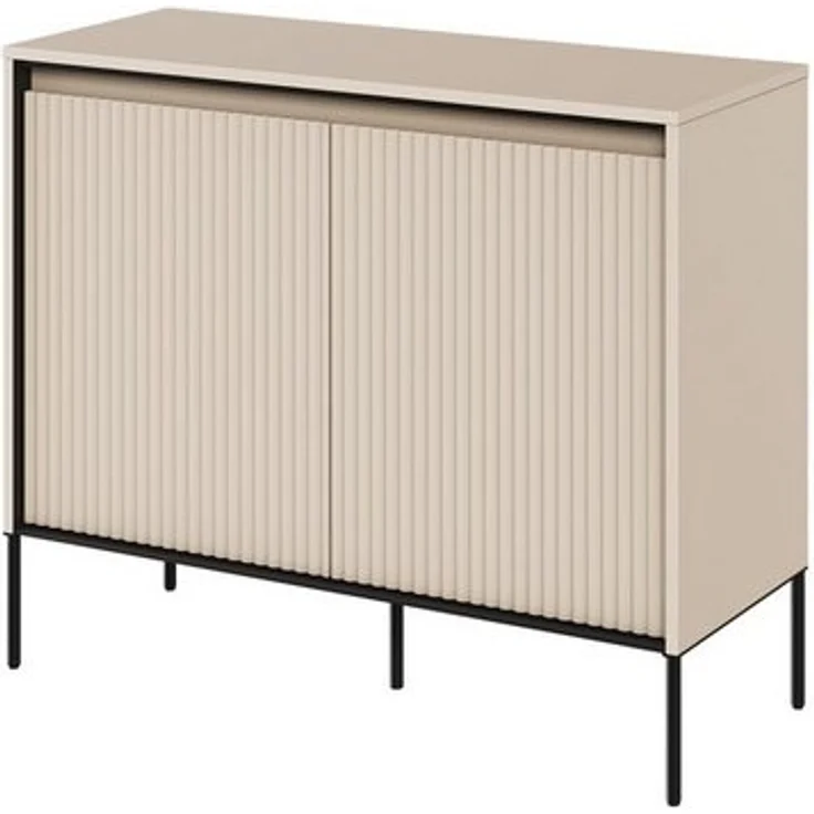 Compleo Kommode mit gerifflete Front FLORE für Wohnzimmer, push to open – Bild 4