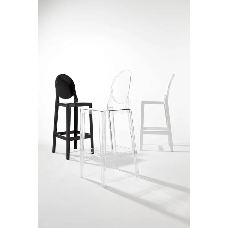 Kartell One More Hocker, 2er-Satz, Glasklar, H. 65 cm – Bild 5