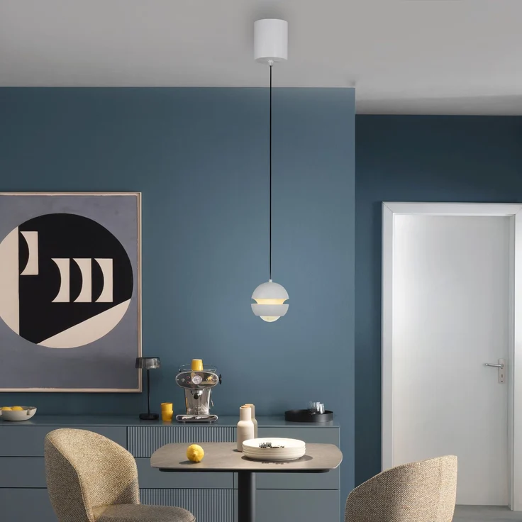 SCHÖNER WOHNEN-Kollektion LED Pendelleuchte LED Pendellampe LINI, höhenverstellbar, 1x LED Board 4,50W, warmweiß, Comfort Lift höhenverstellbar, Lichtfarbe warmweiß – Bild 2