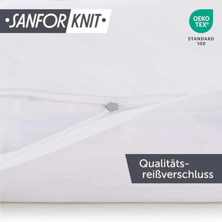 Blumtal Jersey Kissenbezug 40x70 im 2er Set - Oeko-TEX zertifizierte Kopfkissenbezüge 40x70 aus 100% Baumwolle - weiche Kissenhülle für Kissen 40x70 cm mit Reißverschluss - Weiß – Bild 4