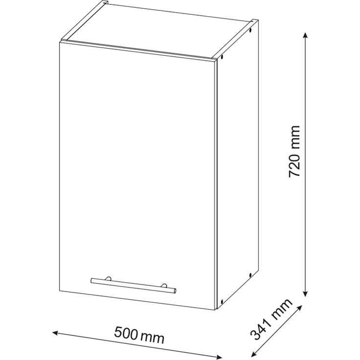 Hängeschrank Fame-Line Schwarz gestreift 50 cm Vicco – Bild 3