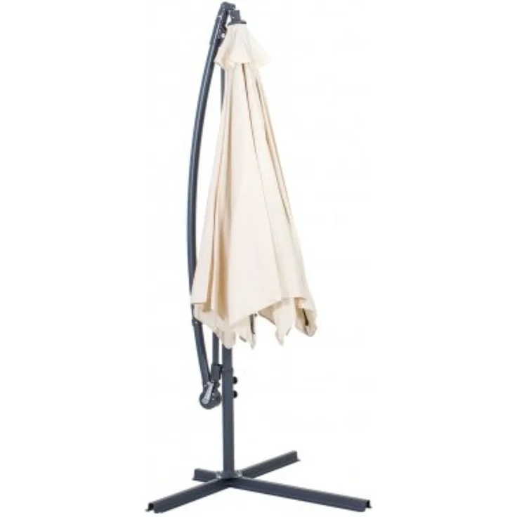 Greemotion Ampelschirm Ø 300 cm - mit Kurbel, Neigefunktion & UV-Schutz 50+ in Beige – Bild 4