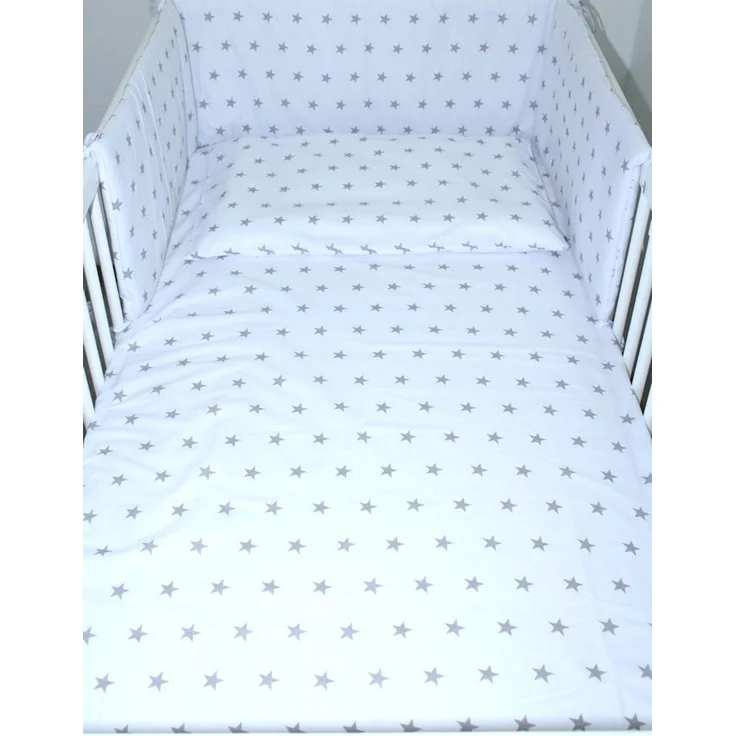 Primawela Babybettwäsche 3 teiliges Baby Bettset mit Bettwäsche und Nestchen für Bett 70x140 cm – Bild 2