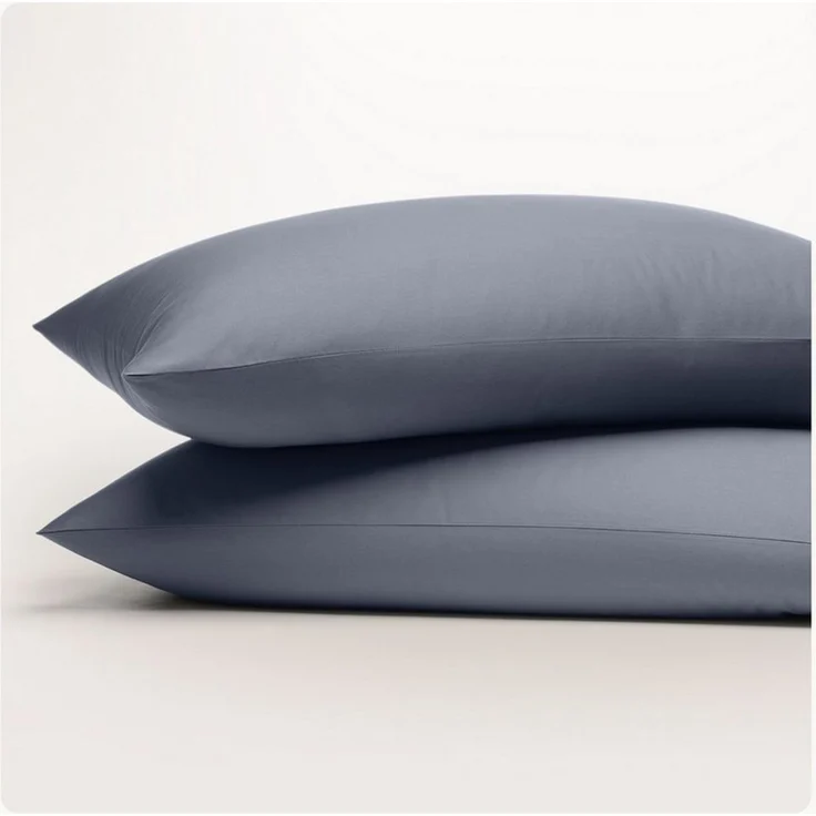 Seralino Seitenschläferkissenbezug Mako Satin Kissenbezug (100% Bio Baumwolle) weich, hautfreundlich, (2 Stück), Fairtrade/ GOTS zertifizierte uni Kissenhülle mit Reißverschluss – Bild 1
