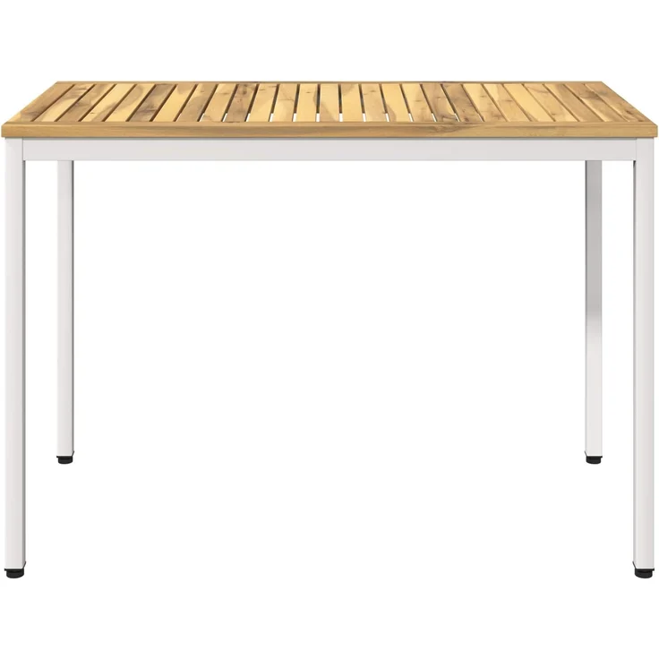 vidaXL Gartentisch Weiß 108,5 x 55 x 75 cm Massivholz Akazie 901761 – Bild 3