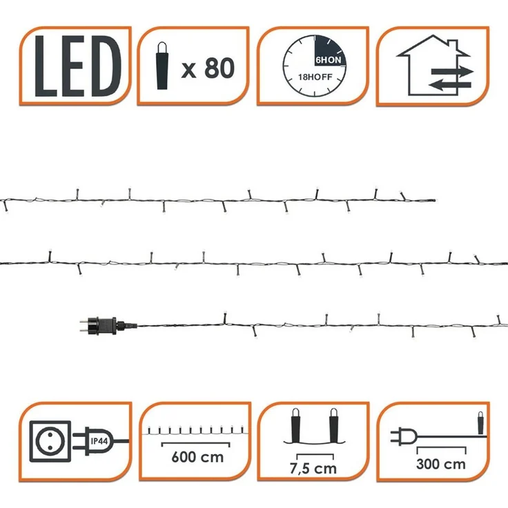 Spetebo Lichterkette LED Weihnachts Lichterkette bunt - 320 LED, 320-flammig – Bild 2