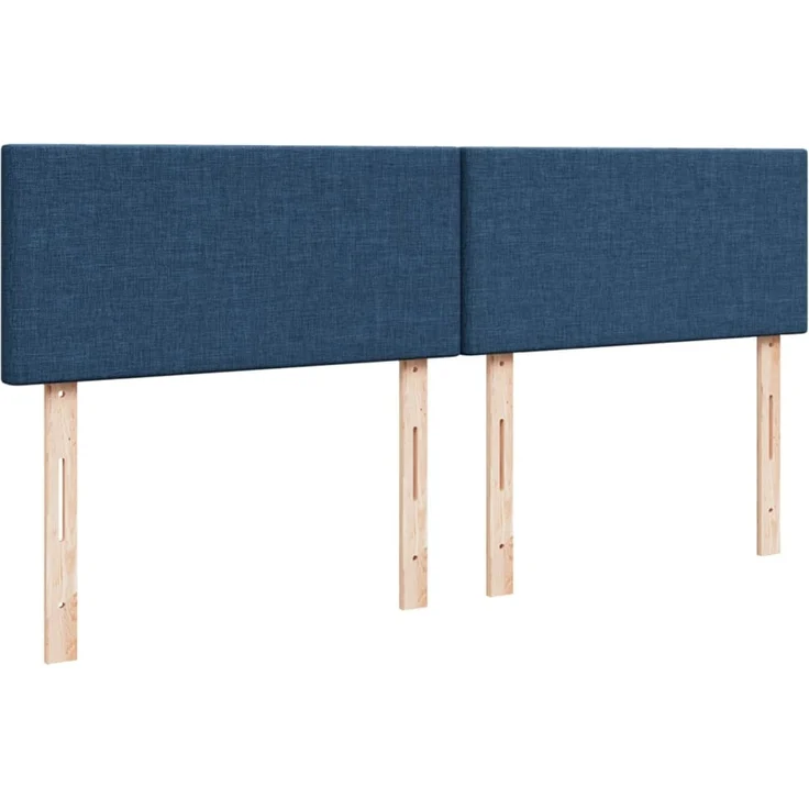 vidaXL Boxspringbett mit Matratze Blau 200x200 cm Stoff 3289086 – Bild 12