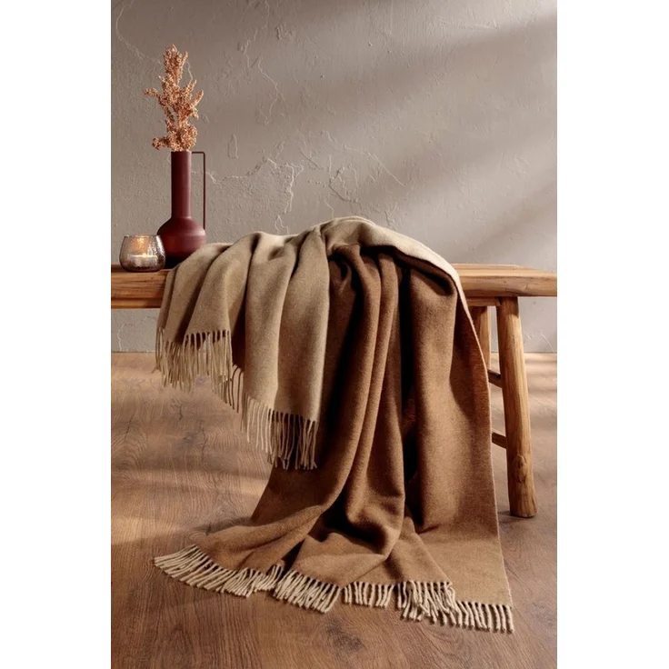 Wohndecke Soft Impression im Doubleface-Look, Biederlack, Baumwolle-Kaschmir-Mix – Bild 2